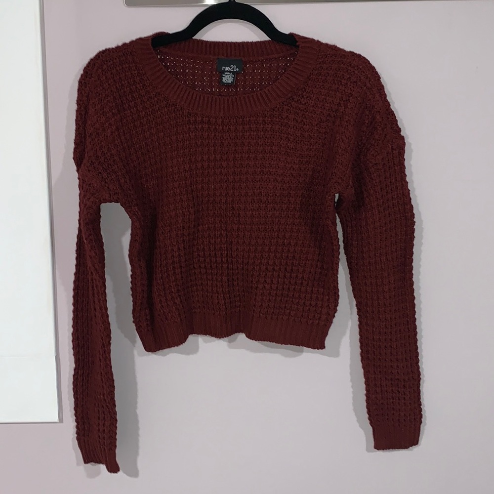 small rue21 dark red sweater top